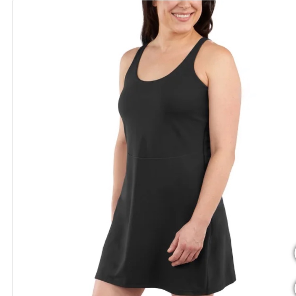 Elle Black Sleeveless A-Line Dress